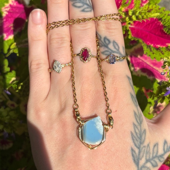 Blue opal interchangeable necklace - Picture 1 of 4